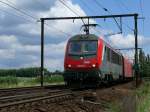 bb-36000-36200-36300-astride Die franz�sische BB36001 kommt mit einem gemischten G�terzug von Antwerpen-Noord. Hier aufgenommen am 17/07/2010 auf der Schleife in Ekeren.