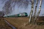 Der Fret rollt seinem Ziel M�nchen entgegen.(bei Treuchlingen,03.03.2010)  ...