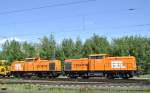 Zwei BBL-Logstik 203 Diesellok ...  Thomas Flebbe 08.05.2011