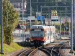 BD Bremgarten - Dietikon Bahn BD - Regio nach Wohlen mit dem Triebwagen Be 4/8 25 unterwegs in Bremgarten am 11.10.2009