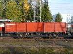 BD Bremgarten - Dietikon Bahn BD - Abestellter G�terwagen E 164 in Bremgarten West am 11.10.2009