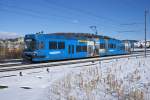 BD Bremgarten - Dietikon Bahn Be 4/8 24 f�hrt am 30.1.10 von Berikon-Widen Richtung Zufikon Belv�d�re.