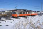BD Bremgarten - Dietikon Bahn BDe 8/8 1 hat am 30.1.10 Berikon-Widen hinter sich gelassen.