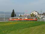 BD Bremgarten - Dietikon Bahn BD / WM - Triebwagen BDe 8/8 3 unterwegs bei Wieden-Heinr�ti am 22.04.2010