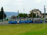 BD Bremgarten - Dietikon Bahn BD - Triebwagen BDe 4/4 10 mit Sommerwagen C 11 unterwegs bei Wieden-Heinr�ti am 29.05.2010