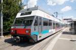 be-2-6-gtw Bahnhof Ins, Be 2/6 503 der ASm wartet auf die Ausfahrerlaubnis nach Biel.