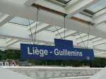 Alles ist im neuen Bahnhof von Lige-Guillemins noch nicht fertig, aber zwischenzeitlich erfllen auch einfache Mittel den Zweck.