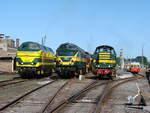 CFV3V - Die loks 6086, 5120, 7304 und die Triebwagen 4608 im Bf. Mariembourg, die 18-07-2010