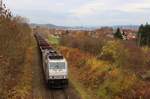 76 111 zu sehen am 08.11.18 in der Ausfahrt Oppurg mit dem Stahlzug von Könitz nach Cheb/Cz.