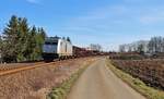 76 111 zu sehen am 04.03.17 bei Neustadt an der Orla mit dem Schrottzug von Cheb/Cz nach Könitz zum Stahlwerk Thüringen.