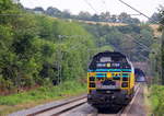 Ein Nachschuss auf die 7789,7785 beide von Lineas und kammen als Umleiter Lokzug aus Belgien nach Oberhausen-West und kammen aus Richtung Aachen-Hbf,Aachen-Rothe-Erde und fahren durch Aachen-Eilendorf in Richtung Stolberg-Hbf(Rheinland)Eschweiler-Hbf,Langerwehe,Düren,Merzenich,Buir,Horrem,Kerpen-Köln-Ehrenfeld,Köln-West,Köln-Süd. Aufgenommen vom Bahnsteig 2 in Aachen-Eilendorf. 
Bei Sommerwetter am 23.7.2018.