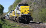 7866,7867 beide von der SNCB kommen die Gemmenicher-Rampe herunter nach Aachen-West mit einem schweren Kalkzug aus  Hermalle-Huy(B) nach Oberhausen-West(D).