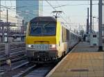 E-Lok 1349 verlsst am 14.02.09 mit dem IC A Eupen-Oostende den Bahnhof Bruxelles Midi.