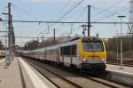 IC A Eupen - Oostende mit 1359 als Zuglok fhrt am 20/03/2011 in Welkenraedt ein.