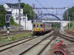 AM 62 Triebwagen 168 mit IR/RE 5015 Lige-Guillemins - Aachen Hbf bei der Ausfahrt (Fr,03.06.2011)