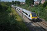 IC-Zug Eupen-Oostende verlsst den Bhf Welkenraedt (August 2009): I11-Steuerwagen am Ende.