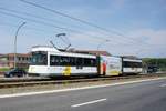 Straßenbahn (Tram) Belgien / Kusttram: BN / ACEC - Wagen 6023 von De Lijn, aufgenommen im Mai 2018 in Ostende (Oostende).