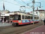 Gtw BN 6030 der SNCV/NMVB/NKG  -  Blankenberge, Koning Leopold III plein  -  12. August 1988 