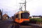 SNCV Tw 6125 vor dem Betriebshof Anderlues, 29.05.1987.