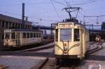 SNCV Tw 9123 und 9142 am Bahnhof Charleroi Sud, 17.06.1987.