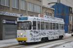 PCC 7007  Respect tram  von DE LIJN Antwerpen, aufgenommen 20/01/2013 am Haltestelle Lelieplaats Hoboken