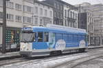 De Lijn PCC 7054 aufgenommen 07.01.2017 am Haltestelle Nationale Bank