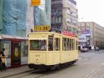 Museumswagen 4417 von MIVA Antwerpen, Aufnahme am 26.08.2007 an der Haltestelle Groenplaats 