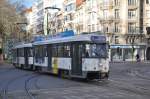 PCC 7102 von DE LIJN Antwerpen, aufgenommen 29/12/2012 am Haltestelle Harmonie