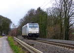 186 253-1  von Railpool   kommt als Lokzug aus Belgien nach Aachen-West und fuhr die Gemmenicher-Rampe herunter nach Aachen-West.