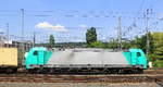 186 209 von Crossrail  fährt mit einem GTS-Containerzug aus Piacenza(I) nach Zeebrugge-Ramskapelle(B) bei der Ausfahrt aus Aachen-West und fährt in Richtung Montzen/Belgien. Aufgenommen vom Bahnsteig in Aachen-West. 
Bei Sommerwetter am Nachmittag vom 20.5.2018.