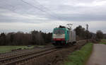 Ein Nachschuss von der 186 207 von der Rurtalbahn-Cargo und kamm als Lokzug aus Genk-Goederen(B) nach Aachen-West(D) die Gemmenicher-Rampe herunter nach Aachen-West. 
Aufgenommen an der Montzenroute am Gemmenicher-Weg. 
Bei Sonne und Regenwolken am Nachmittag vom 6.3.2019.