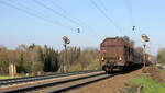 Ein Nachschuss von einem gemischten Güterzug aus Antwerpen-Noord(B) nach Köln-Gremberg(D). Aufgenommen an der Montzenroute am Gemmenicher-Weg. 
Bei schönem Frühlingswetter am Nachmittag vom 1.4.2019.