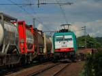 Cobra 186 218 (2826) rollt als Lz am 29.07.2012 ber die Montzenrampe von Belgien nach Aachen West.