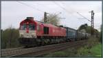 Auch am Sonntag findet Güterverkehr statt. Hier zu sehen die Crossrail Class 66 mit einen T.T.S Containerzug am Haken auf der Montzenroute am Gemmenicher Weg bei Aachen.Bildlich festgehalten am 06.April 2014. Einen netten Gruß an den Tzf.