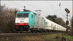 Samstag Mittag kam dieser Kalkleerzug mit der belgischen 2804 die Gemmenicher Rampe hochgefahren. Bildlich festgehalten am Friedrichweg bei Aachen an der Montzenroute am 02.April 2016.