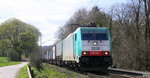 Die Cobra 2838 kommt die Gemmenicher-Rampe herunter nach Aachen-West mit einem Containerzug aus Genk-Zuid Haven(B) nach Novara(I).