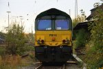 Zwei Class 66 PB15 von Railtraxx BVBA,und die DE6302 von DLC Railways stehen auf dem abstellgleis in Aachen-West bei Herbstwetter am 14.10.2012.