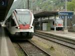 Regionalzug der S 20 TILO (Ticino/Lombardia)nach Locarno am 27.04.10 in Bellinzona ...