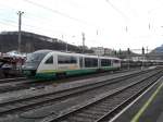 berchtesgadener-land-bahn-blb Ein seltener Gast durchf�hrt den Salzburger Hauptbahnhof am 30. Dezember 2009.Es handelt sich um einen Triebwagen der 'Vogtlandbahn' der derzeit
auf der Strecke der Berchtesgadener Landbahn zum Einsatz kommt.