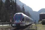 BLB - Flirt - Triebwagen ET 132 von Berchtesgaden kommend ...