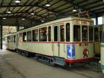 Bergisches Strasenbahnmuseum Ein �berland-Vierachser aus dem Benrather Meterspurnetz der D�sseldorfer Rheinbahn in Solingen-Kohlfurt - das genaue Aufnahmedatum kann ich leider nicht mehr angeben, weil es damals von der Kamera falsch gespeichert wurde.
