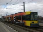 berlin Stra�enbahnlinie 18 nach S+U Bahnhof Lichtenberg am S-Bahnhof Springpfuhl.(8.3.2010)
