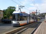berlin Stra�enbahnlinie M1 nach Mitte Am Kupfergraben am S+U Bahnhof Pankow.(13.7.2010)