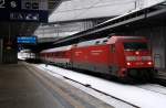 berlin-sudkreuz 101 021 hat nun an das andere Zugende umgesetzt um den Leerpark in die Abstellgruppe zu bringen. Fotografiert am 30.01.10 im S�dkreuz.
