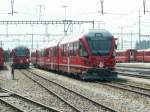 Die beiden Allegra Triebz�ge ABe 8/12 Nr.3501 u.3505 im Depot ...