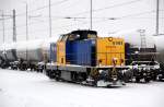 V 141 hat am 02.01.2010 eine Gruppe Kesselwagen in den ...