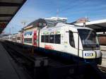 BOB Bayrische Oberland Bahn BOB-Integral - VT 117 (der Kinderlandzug) in M�nchen Hbf, am 27.2.2010