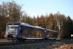 VT 69 und 65 der BOB vor Meckenbeuren, 23.03.10  ...