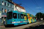 bochum-gelsenkirchener-strasenbahn-ag-bogestra BOGE 332 mit Werbung f�rs Einkaufscenter Hannibal in Bochum.