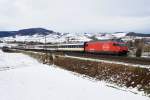 Re 460 113-4 zieht den IC 571 von Frick Richtung ...